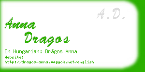 anna dragos business card