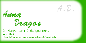 anna dragos business card